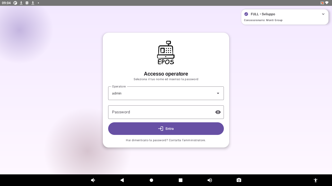 Accesso operatore E POS